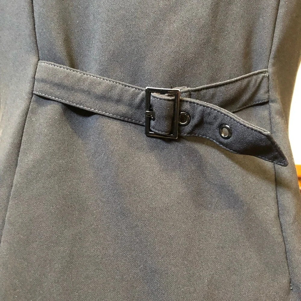 Cooperative Black Sleeveless Button-Front Mini Dress